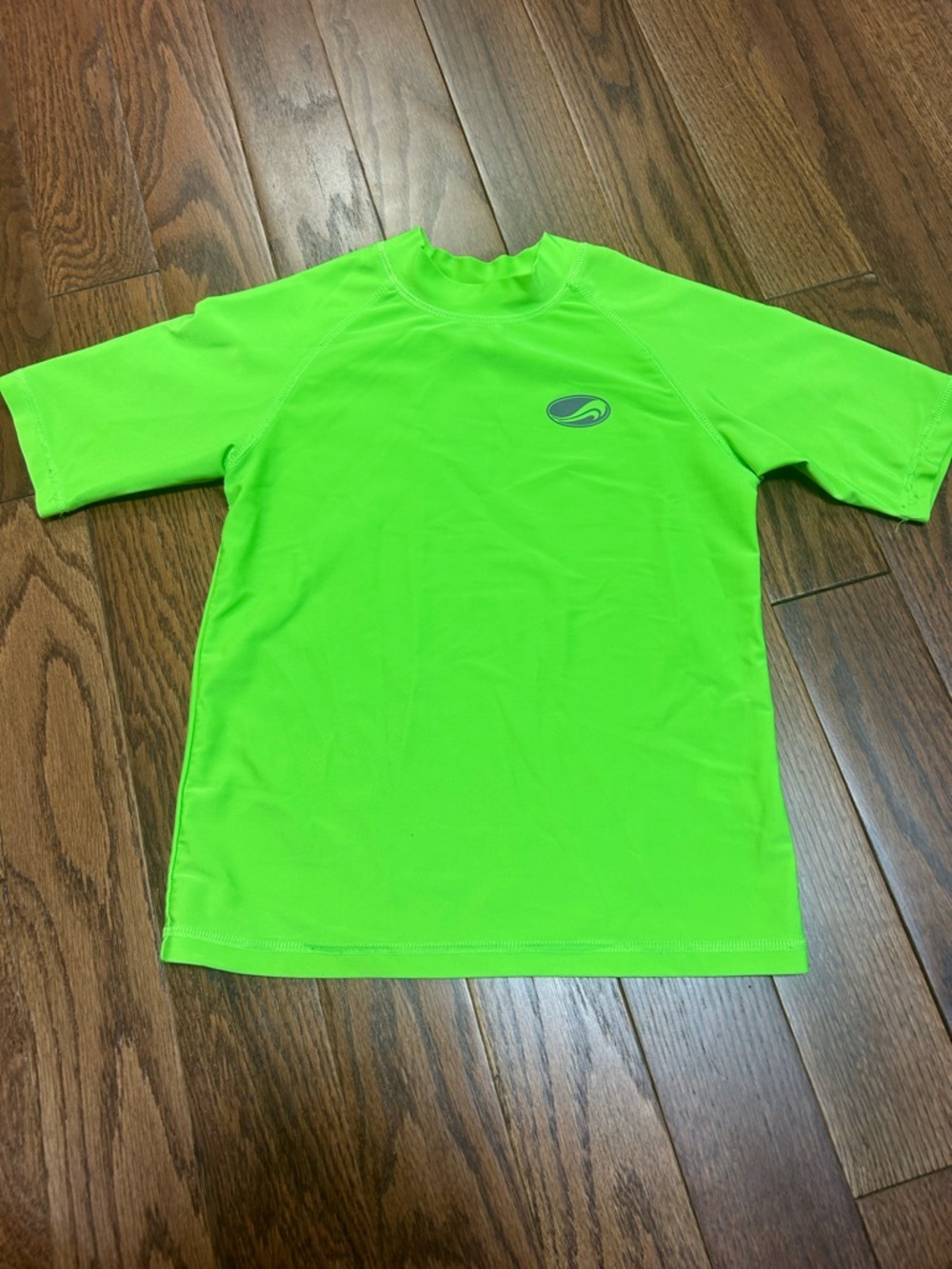Arizona Jean Co. Neon Green Short Sleeve Rash Guard Size 8(S)